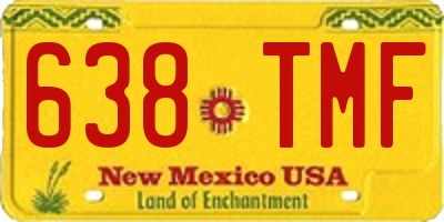 NM license plate 638TMF