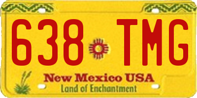 NM license plate 638TMG