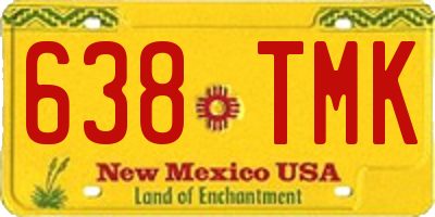 NM license plate 638TMK