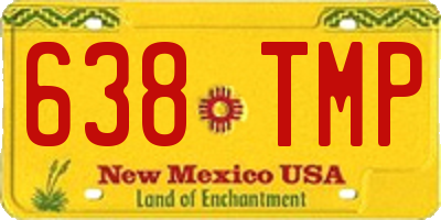 NM license plate 638TMP