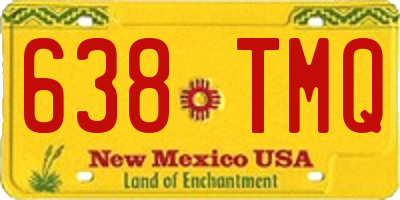 NM license plate 638TMQ