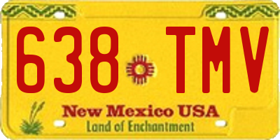 NM license plate 638TMV