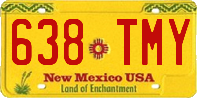 NM license plate 638TMY