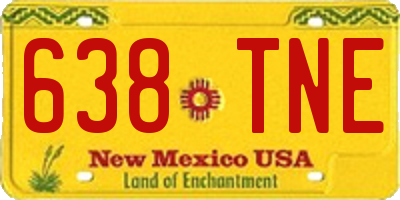 NM license plate 638TNE