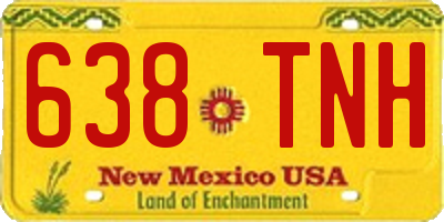NM license plate 638TNH
