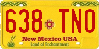 NM license plate 638TNO