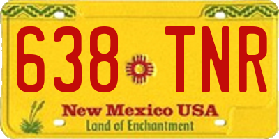 NM license plate 638TNR