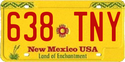 NM license plate 638TNY