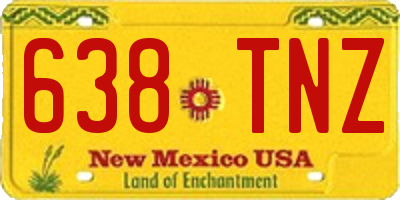 NM license plate 638TNZ