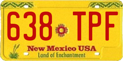 NM license plate 638TPF