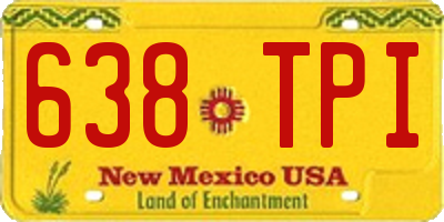 NM license plate 638TPI