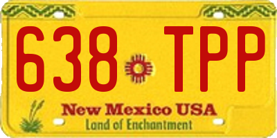 NM license plate 638TPP