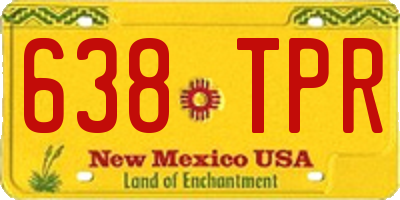 NM license plate 638TPR