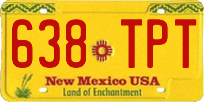NM license plate 638TPT