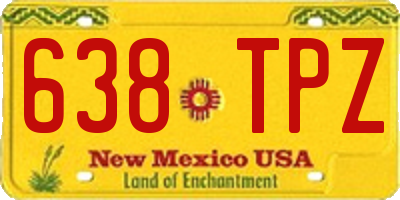NM license plate 638TPZ