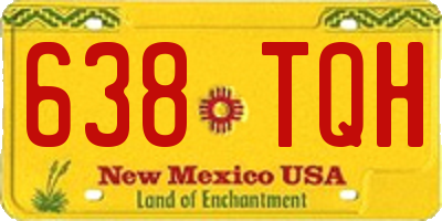 NM license plate 638TQH