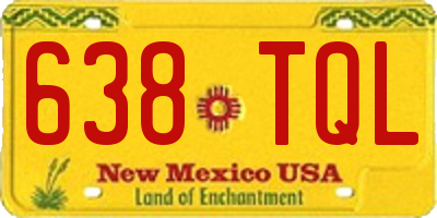 NM license plate 638TQL