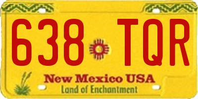 NM license plate 638TQR