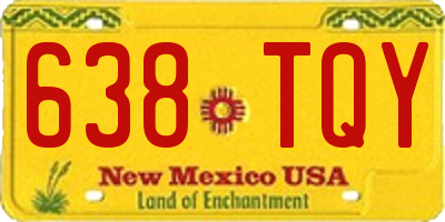 NM license plate 638TQY