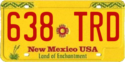 NM license plate 638TRD