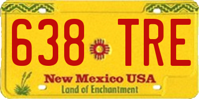 NM license plate 638TRE