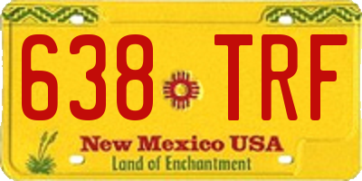 NM license plate 638TRF