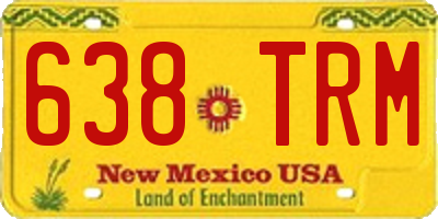 NM license plate 638TRM