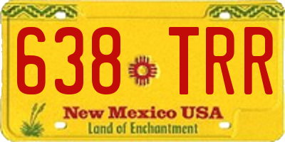 NM license plate 638TRR