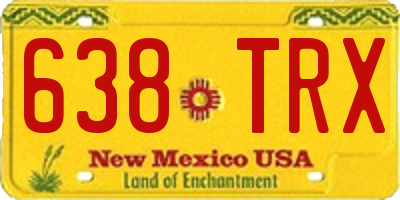NM license plate 638TRX