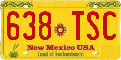 NM license plate 638TSC
