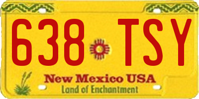 NM license plate 638TSY