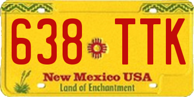 NM license plate 638TTK