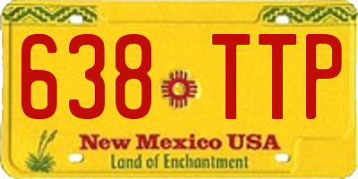 NM license plate 638TTP