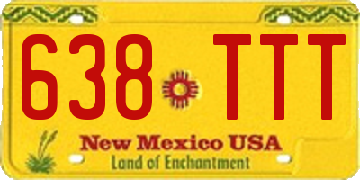 NM license plate 638TTT