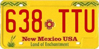 NM license plate 638TTU