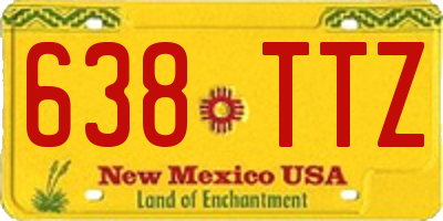 NM license plate 638TTZ