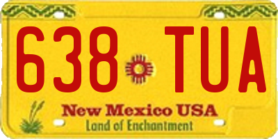 NM license plate 638TUA