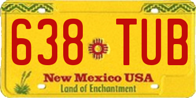 NM license plate 638TUB