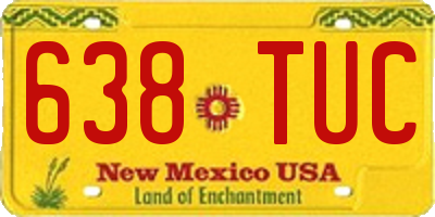 NM license plate 638TUC