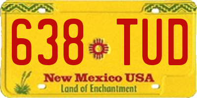 NM license plate 638TUD