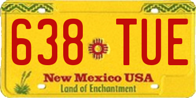 NM license plate 638TUE