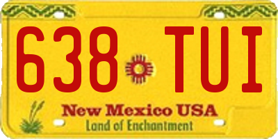 NM license plate 638TUI