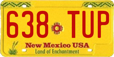 NM license plate 638TUP