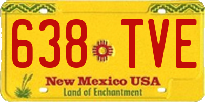 NM license plate 638TVE