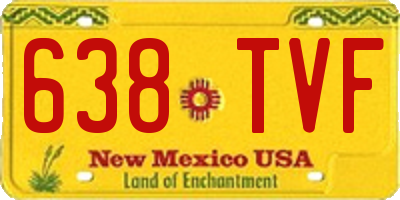 NM license plate 638TVF