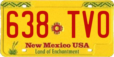 NM license plate 638TVO