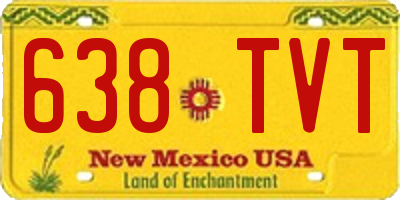 NM license plate 638TVT