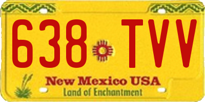 NM license plate 638TVV