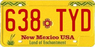 NM license plate 638TYD