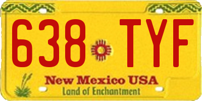 NM license plate 638TYF